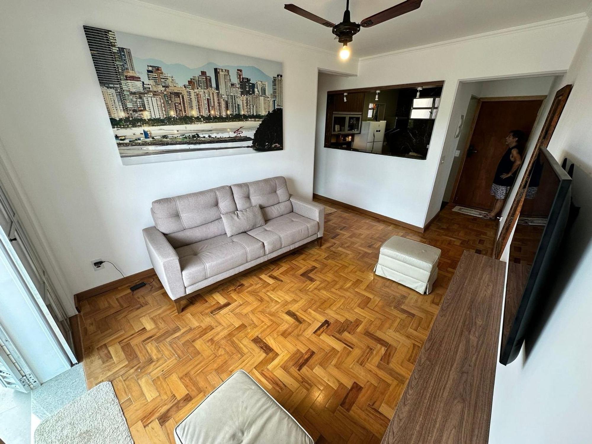 Ap Pe Na Areia Vista Parcial Mar Appartement Santos  Buitenkant foto