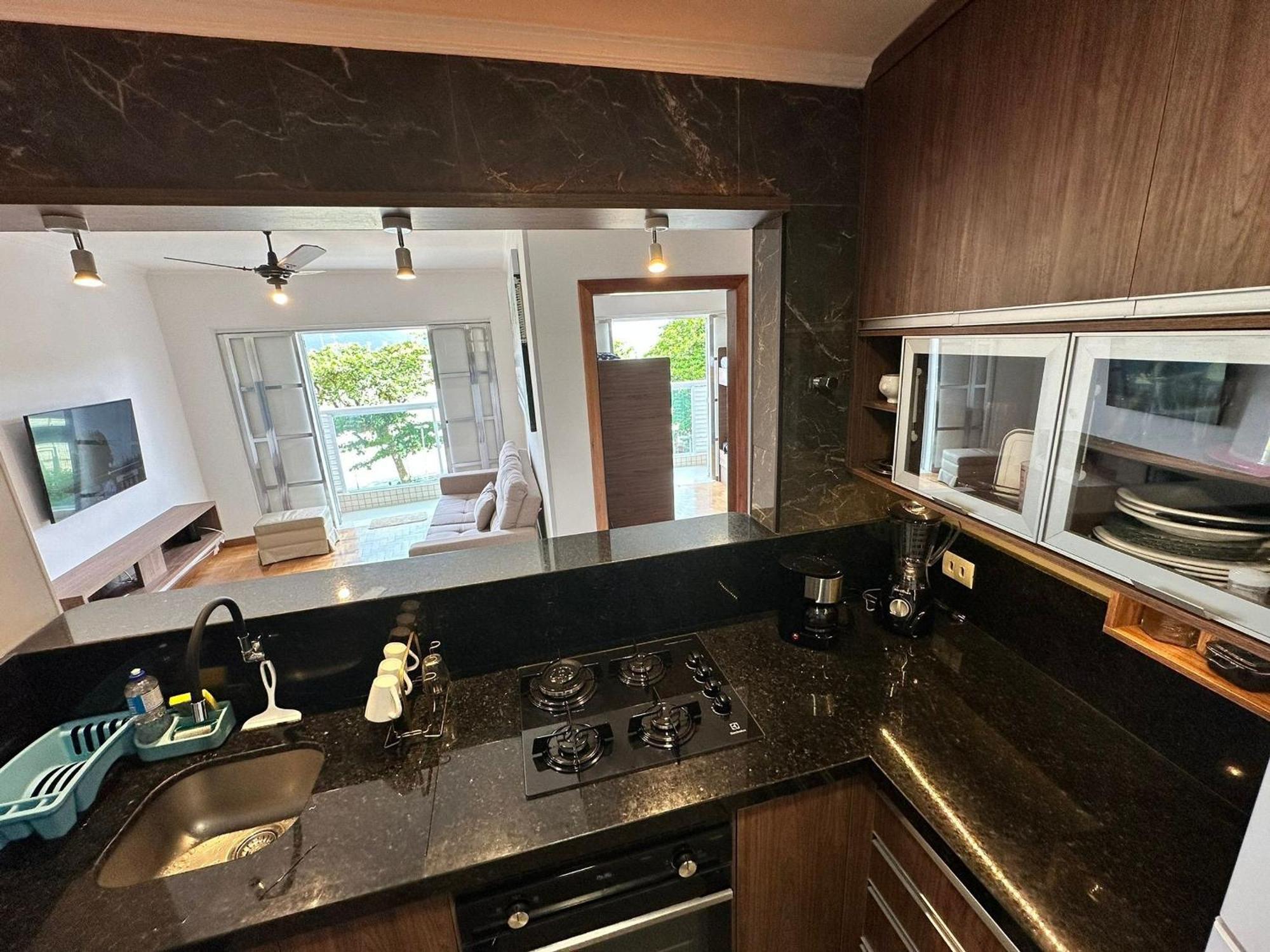 Ap Pe Na Areia Vista Parcial Mar Appartement Santos  Buitenkant foto
