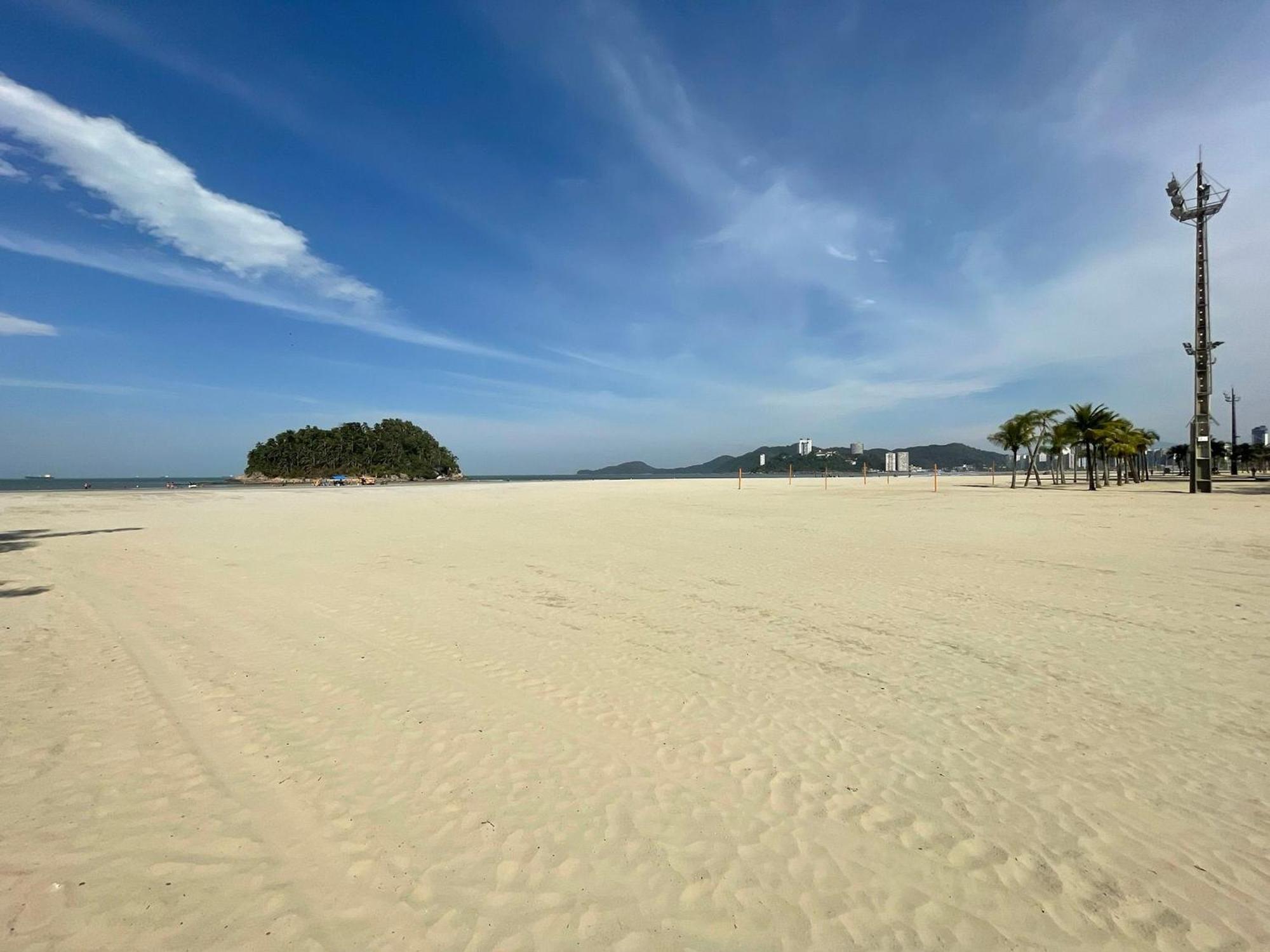 Ap Pe Na Areia Vista Parcial Mar Appartement Santos  Buitenkant foto