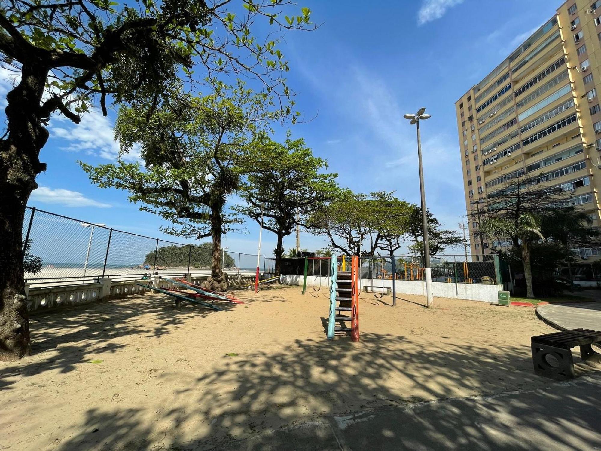 Ap Pe Na Areia Vista Parcial Mar Appartement Santos  Buitenkant foto