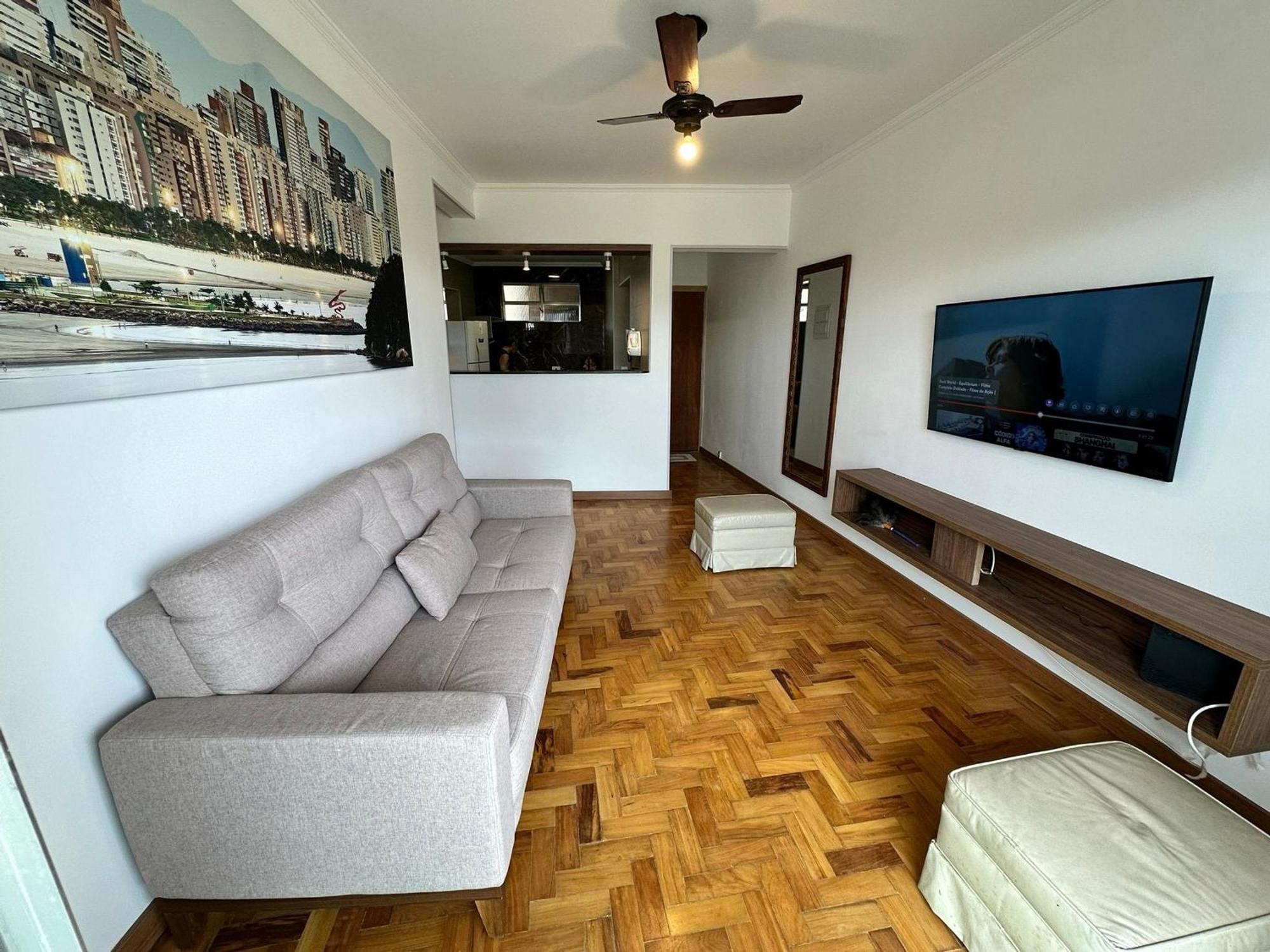 Ap Pe Na Areia Vista Parcial Mar Appartement Santos  Buitenkant foto