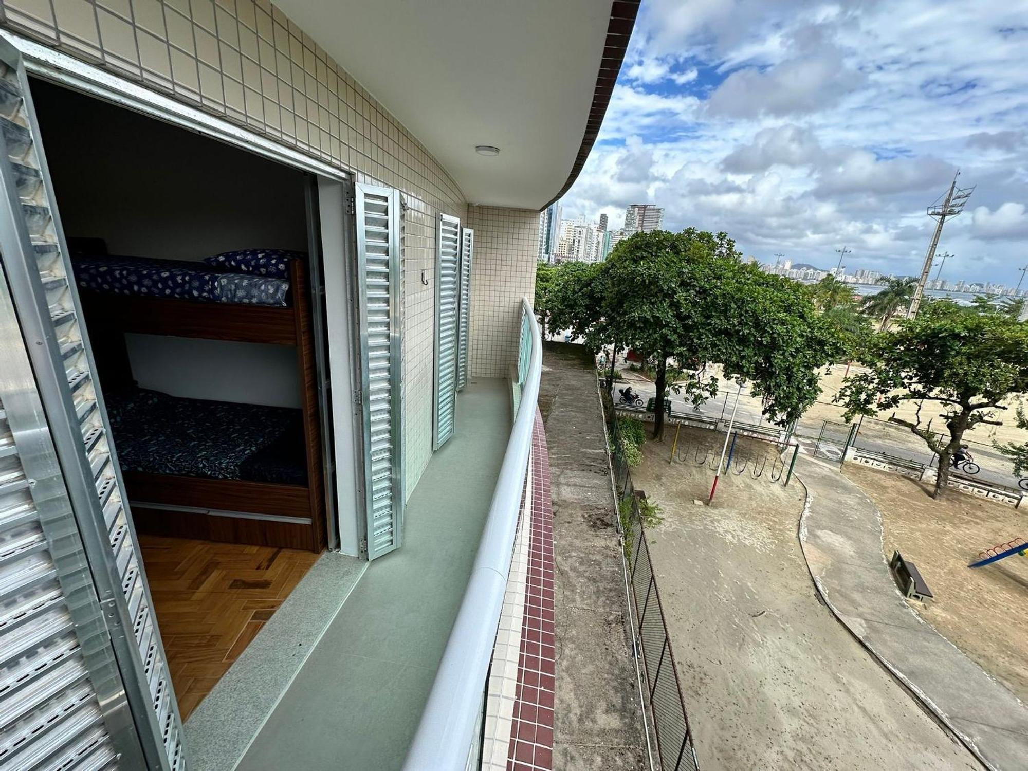 Ap Pe Na Areia Vista Parcial Mar Appartement Santos  Buitenkant foto
